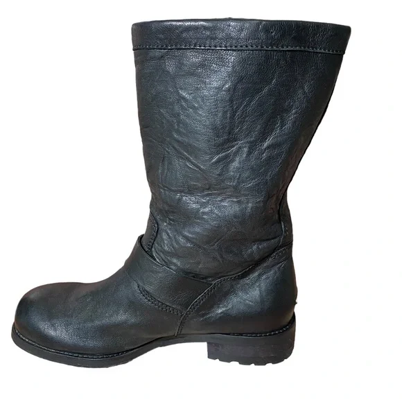 Jimmy Choo Black Moto Biker Lined Boots Size US‎ 5